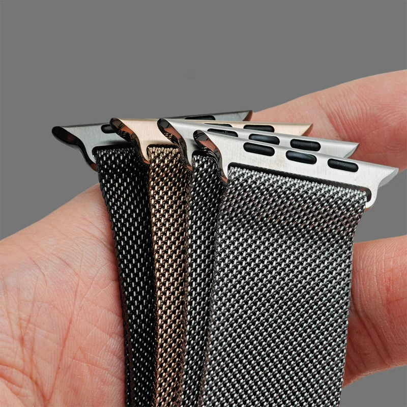 Milanese حزام ل سوار ساعة يد آبل 45 مللي متر 44 مللي متر الترا 3 2 49 مللي متر 41 مللي متر 40 مللي متر سوار iwatch سلسلة 9 7 8 6 SE 5 4 10 11 42/46 مللي متر Correa