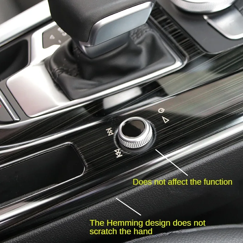 2017-2021 For Audi A4 A5 Car Center Console Panel Gear Shift Trim Decoration Sticker Stainless Steel