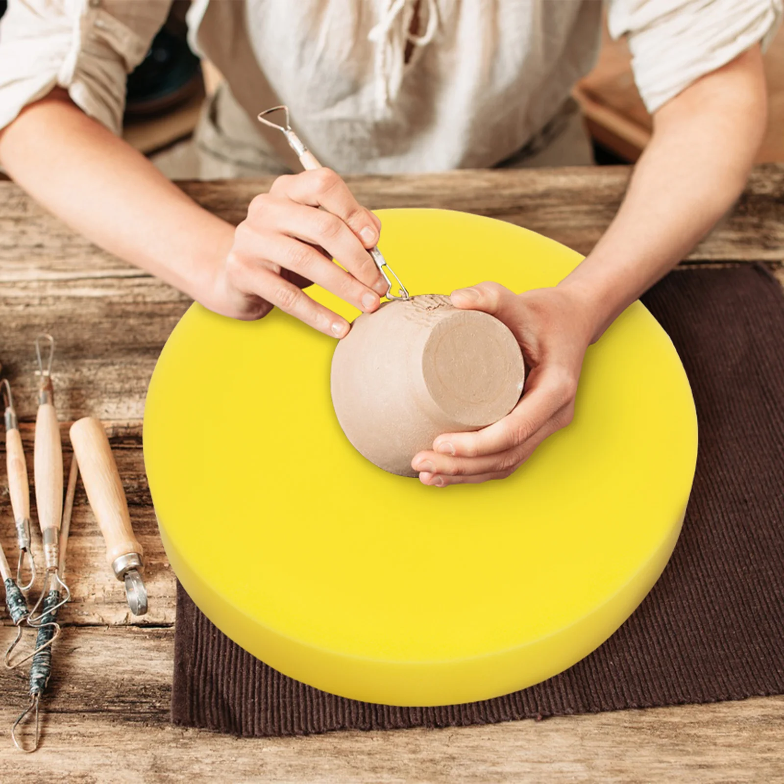 

4 шт., круглая губка для керамики, 35 см для водопоглощения, чистка, сделай сам, керамическая доска, быстрая формовочная поддержка, керамические инструменты для рукоделия