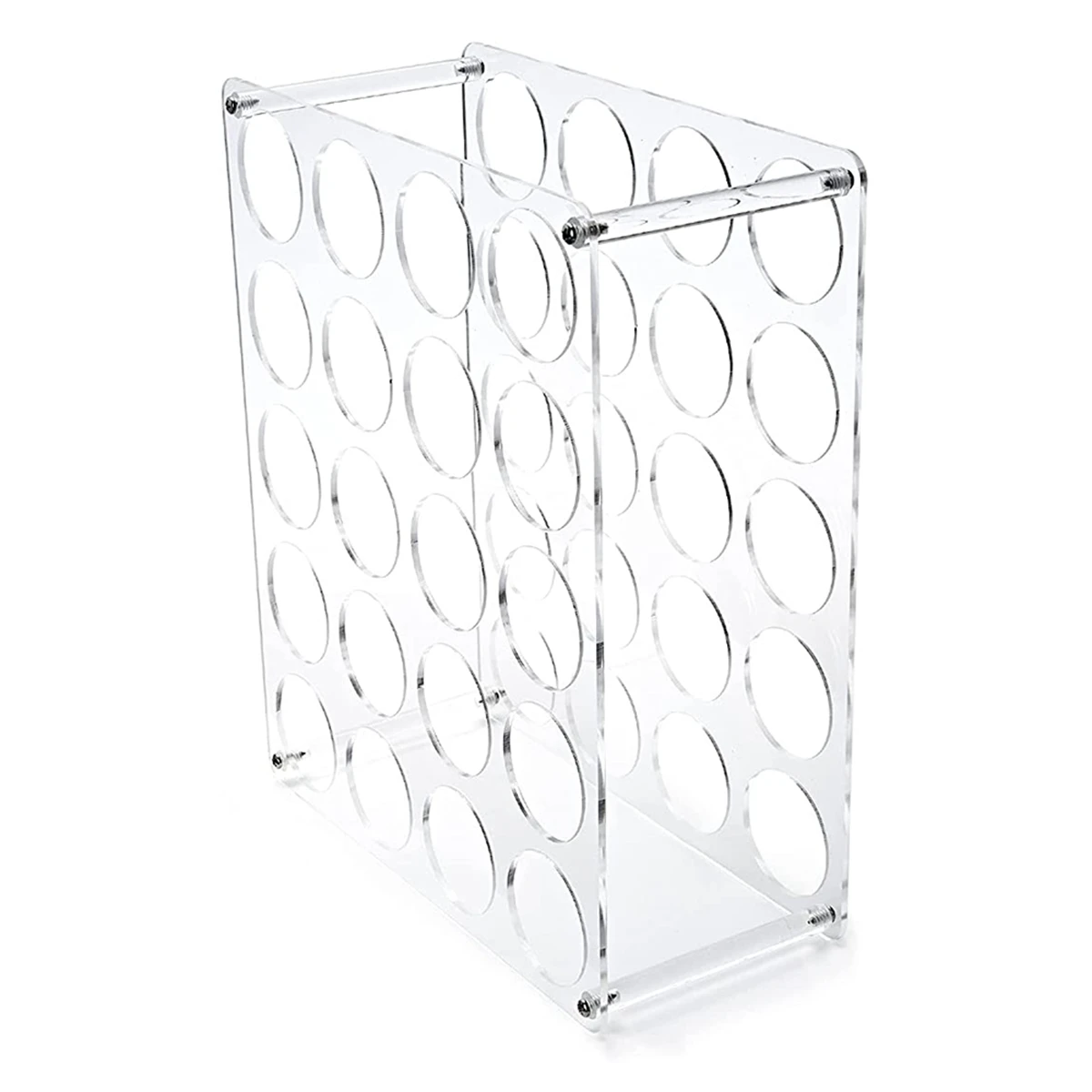 20-Hole Vinyl Roll Holder Acrylic Vinyl Storage Rack Balanced Vinyl Storage Organizer Rack Detachable Paper Organiser A