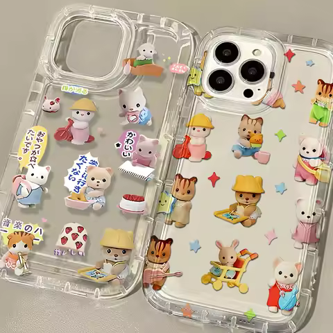 Clmj Vintage Bear Animals Luxury Clear Case for Samsung Galaxy S20 S20 S21 S21 S22 S23 S24 S25 Ultra Plus 5G Airbag Shockproof