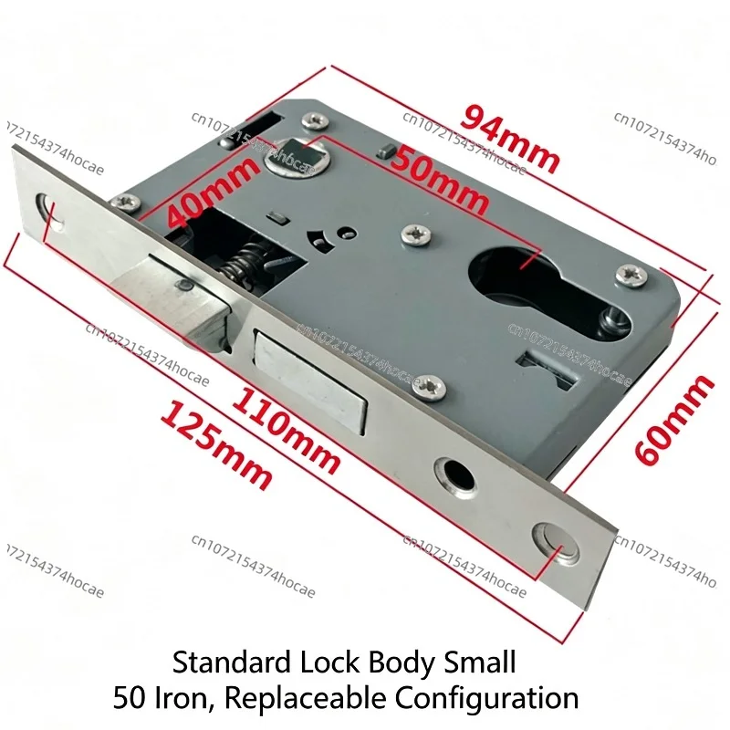 Indoor Bedroom Handle Lock, Double Latch for Steel‑Wood Door