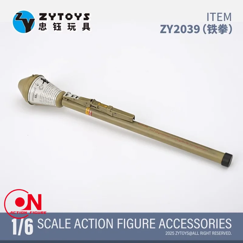 ZYTOYS ZY2039 1/6 Scale Panzerfaust สงครามโลกครั้งที่สองเยอรมัน Anti-Tank Grenade Launcher อาวุธพลาสติกรุ่น 12 ''Action รูปตุ๊กตา