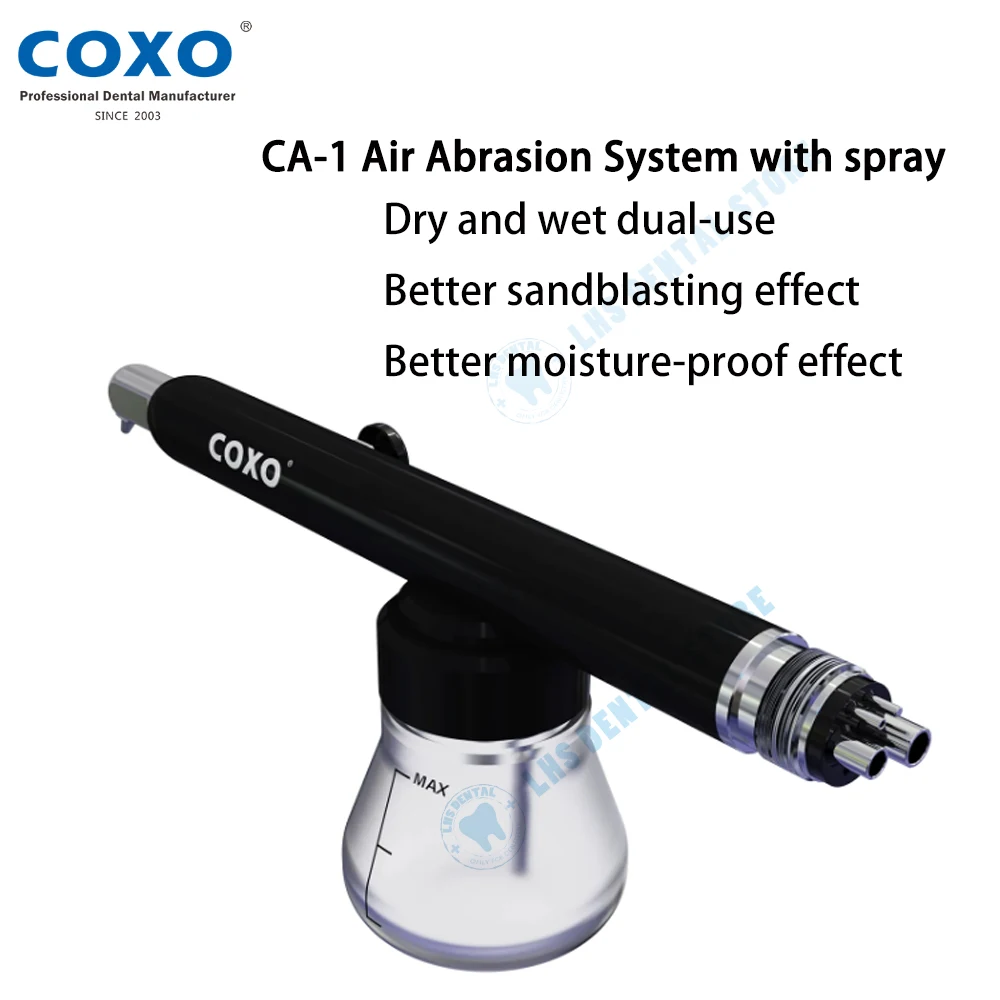 COXO-pulidor de aire Dental Microblaster de óxido de aluminio, máquina de chorro de arena abrasiva Dental, sistema de abrasión de aire con CA-1 de pulverización