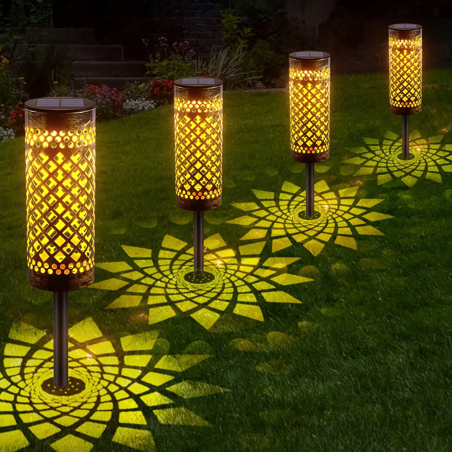 

Solar Lights Outdoor Solar Pathway Lights Garden Decorative Waterproof Solar Powered LED Landscape Lighting for Patio Yard