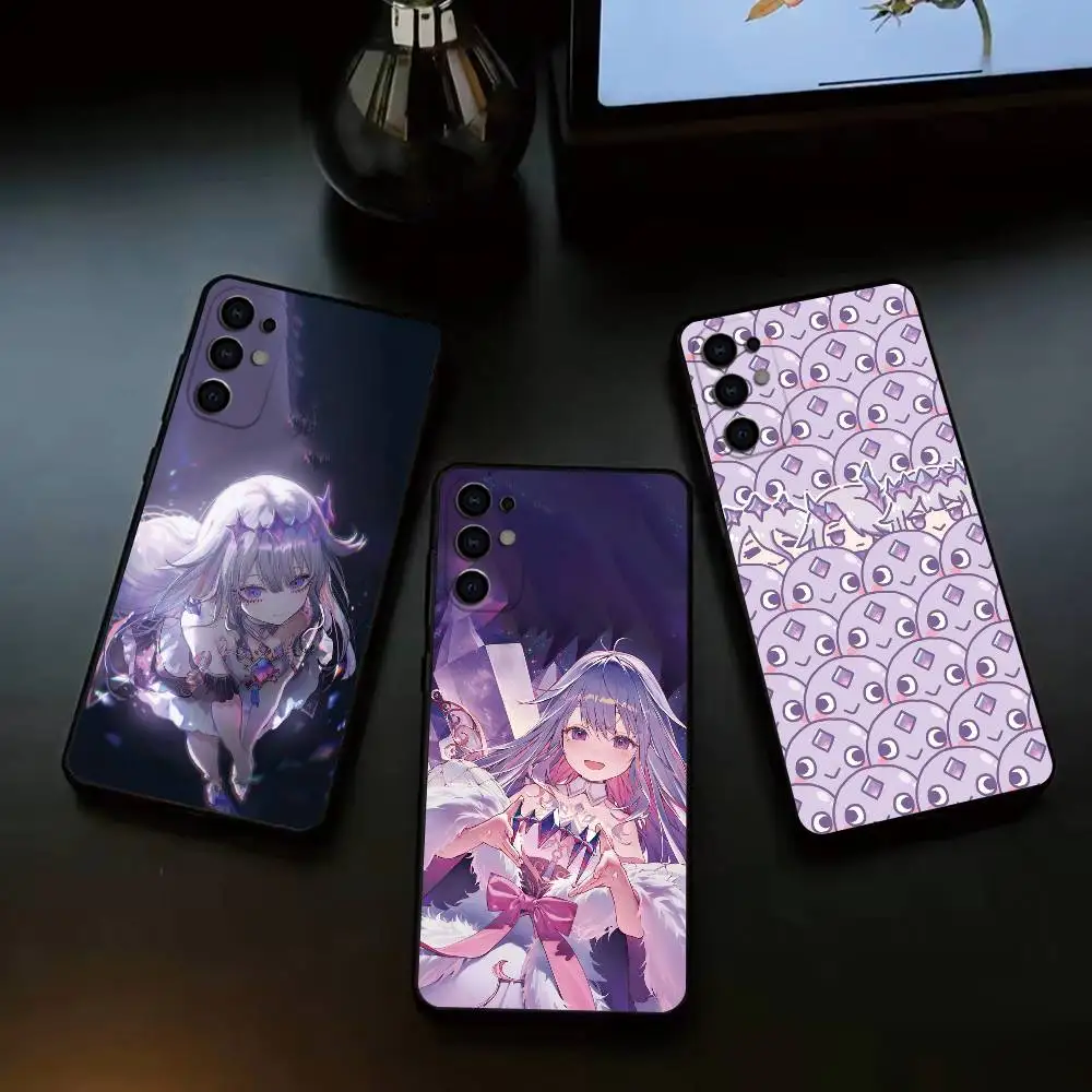 Koseki Bijou Hololive Cute Anime Phone Case For Samsung S26,S25,S24,S23,S22,S21,S30,Ultra,Plus,Fe,Lite,Note,10,Black Cover