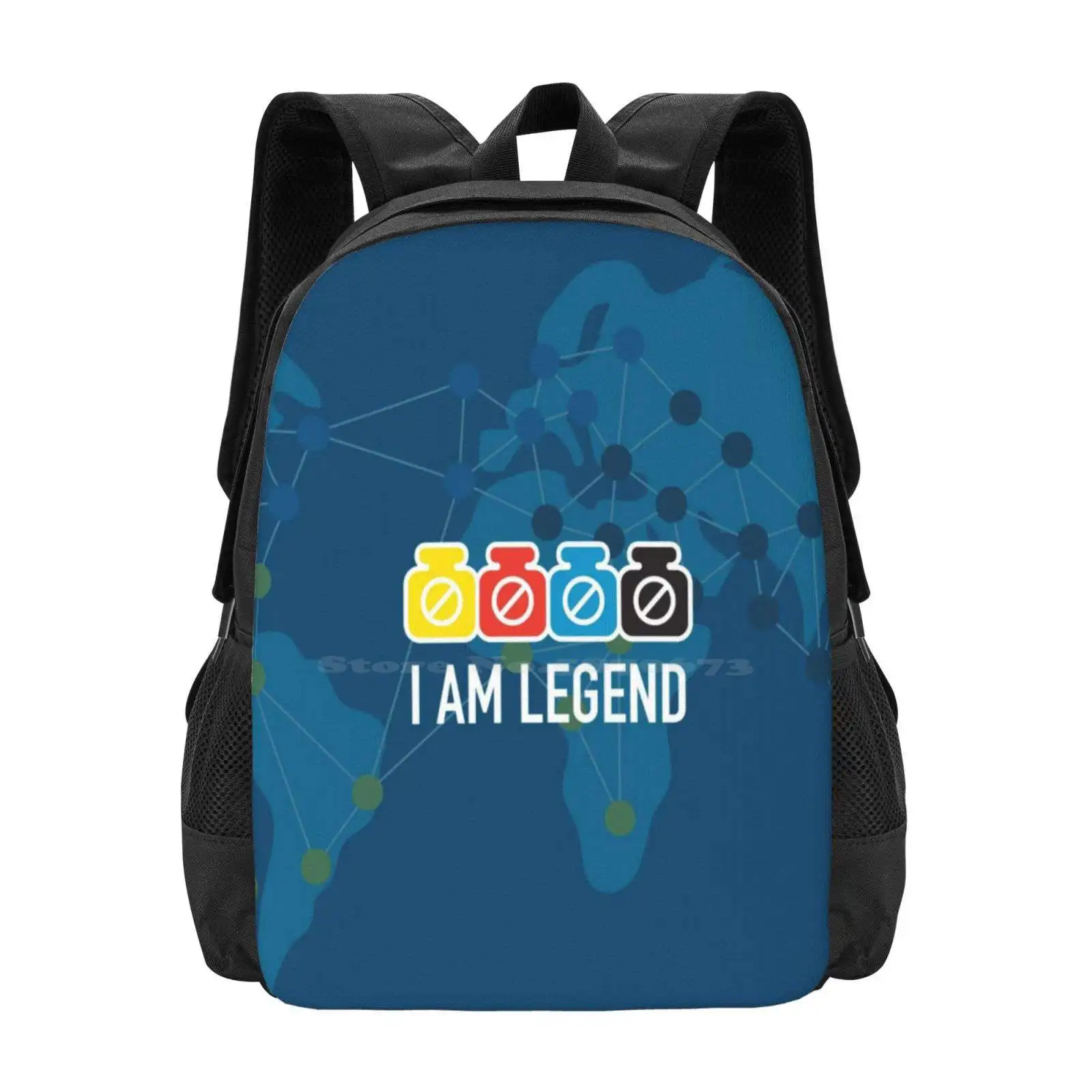 Legend School Bag Big Capacity Backpack Laptop Health Medic Cooperative Legend World Boardgames Geek Fun Hobby Here We Play