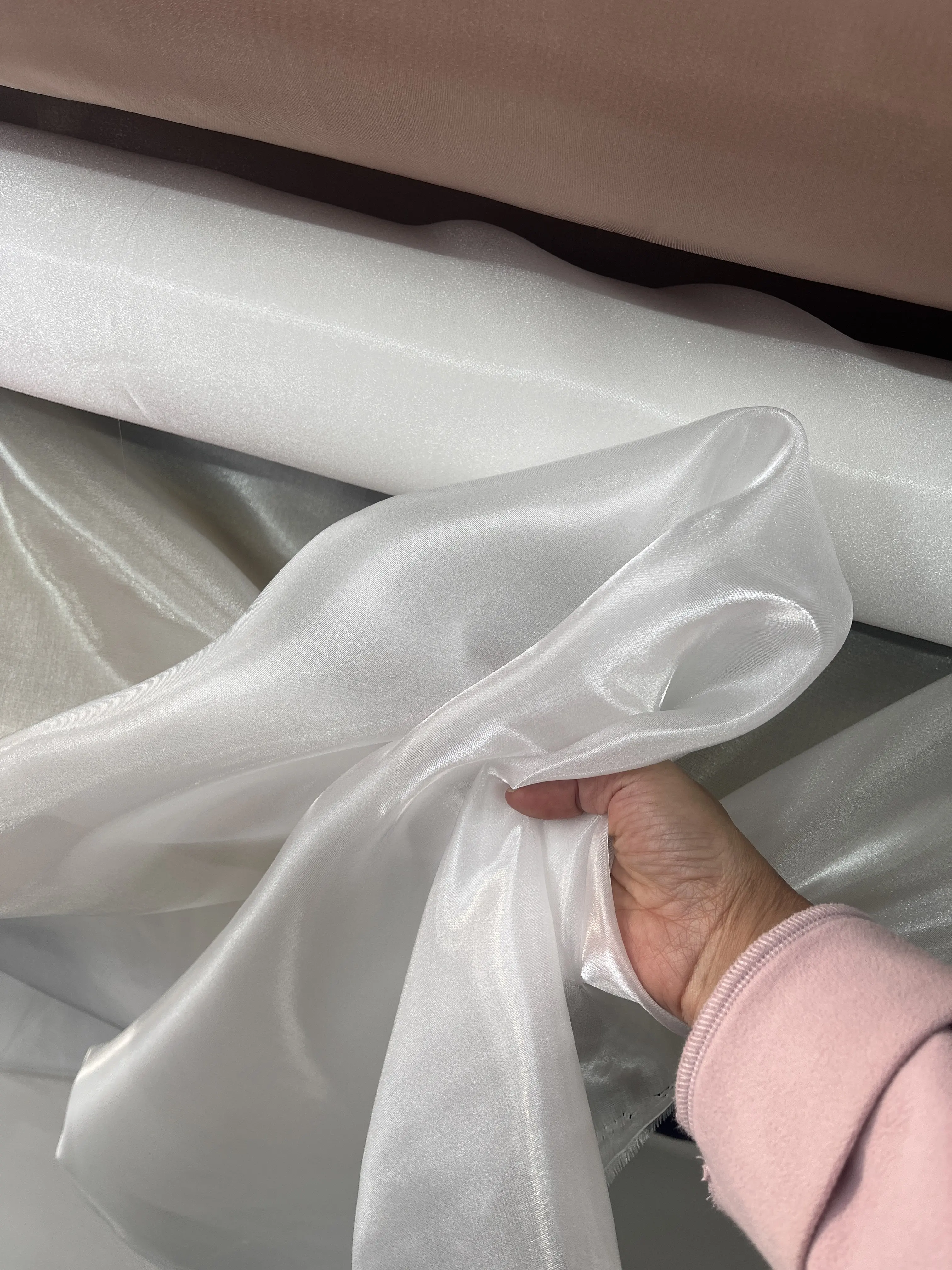 White champagne pearlescent gauze handmade DIY scene arrangement background cloth tablecloth fabric