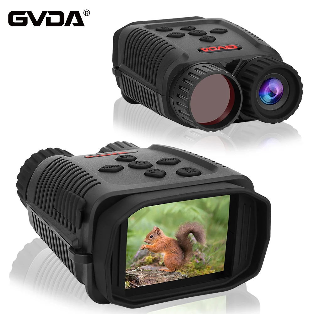 

GVDA Mini Night Vision Binocular Device 1080P HD Infrared Digital Hunting Camping Telescope 4X Zoom Outdoor Night Vision Goggles