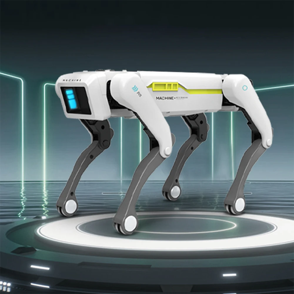 Teeggi Electric RC Intelligent Robot Dog Multifunction RC Mechanical Dog with turret Educational Toy Bionic Smart Robot Toy Gift