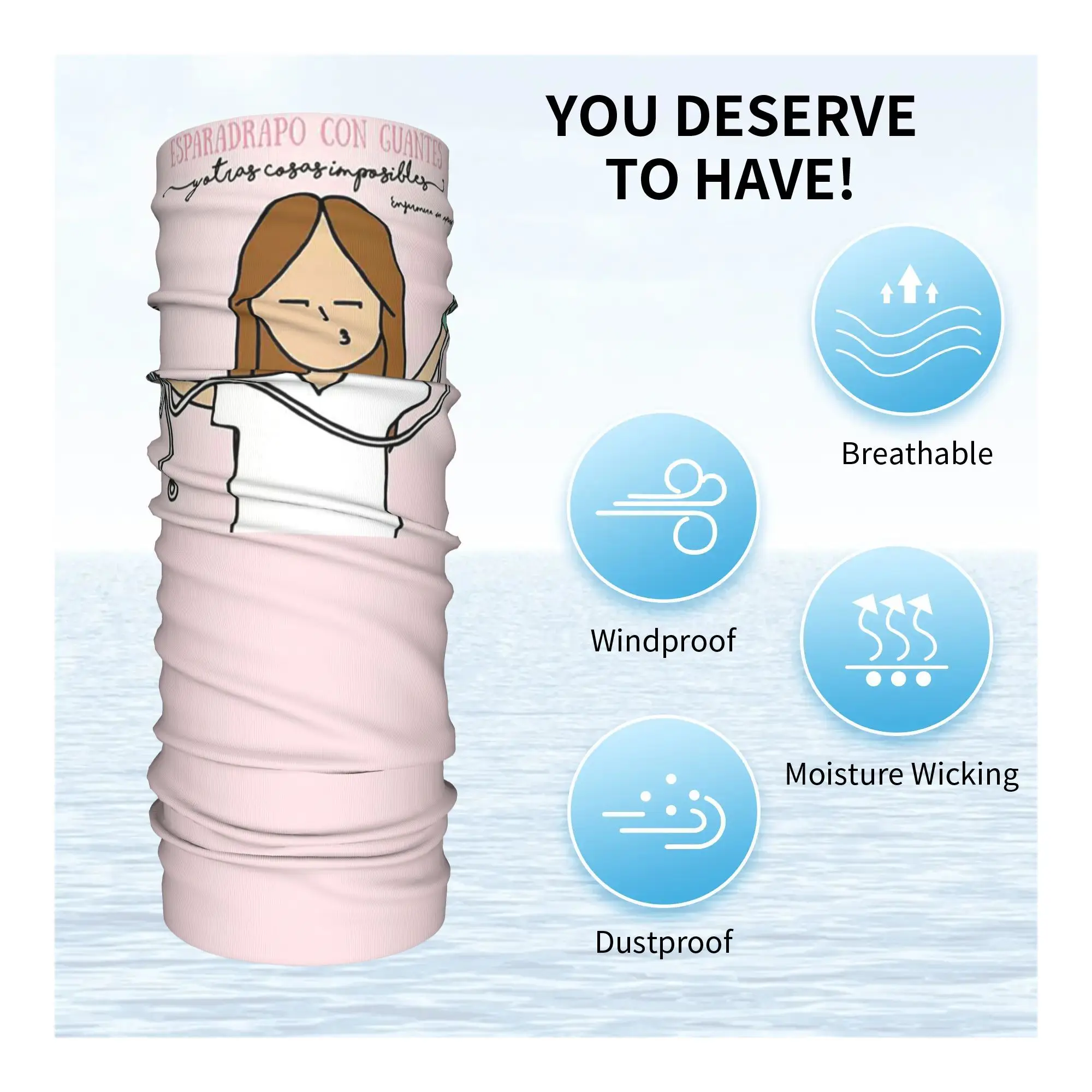 Enfermera En Apuros معاطف للأطباء والممرضات باندانا الرقبة الجراب مطبوعة الوجه وشاح دافئ عقال ركوب للرجال النساء الكبار قابل للغسل