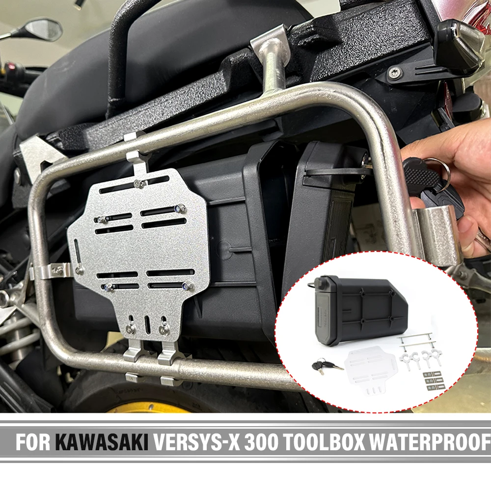 

For Kawasaki VERSYS-X 300 Tool Box Motorcycle Toolbox ToolBox Waterproof Side Decorative Toolbox Side First-aid/ Breakdown kit