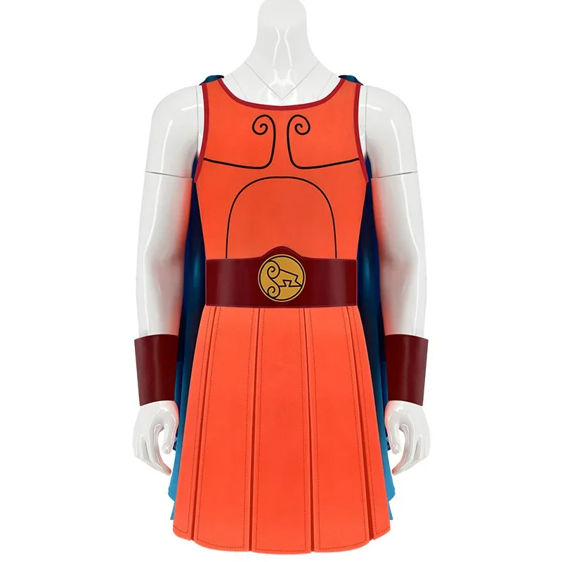 Film Hercules Costume Cosplay per uomo ragazzi Top mantello cintura uomo Halloween Carnival Party maschile gioco di ruolo vestito vestito