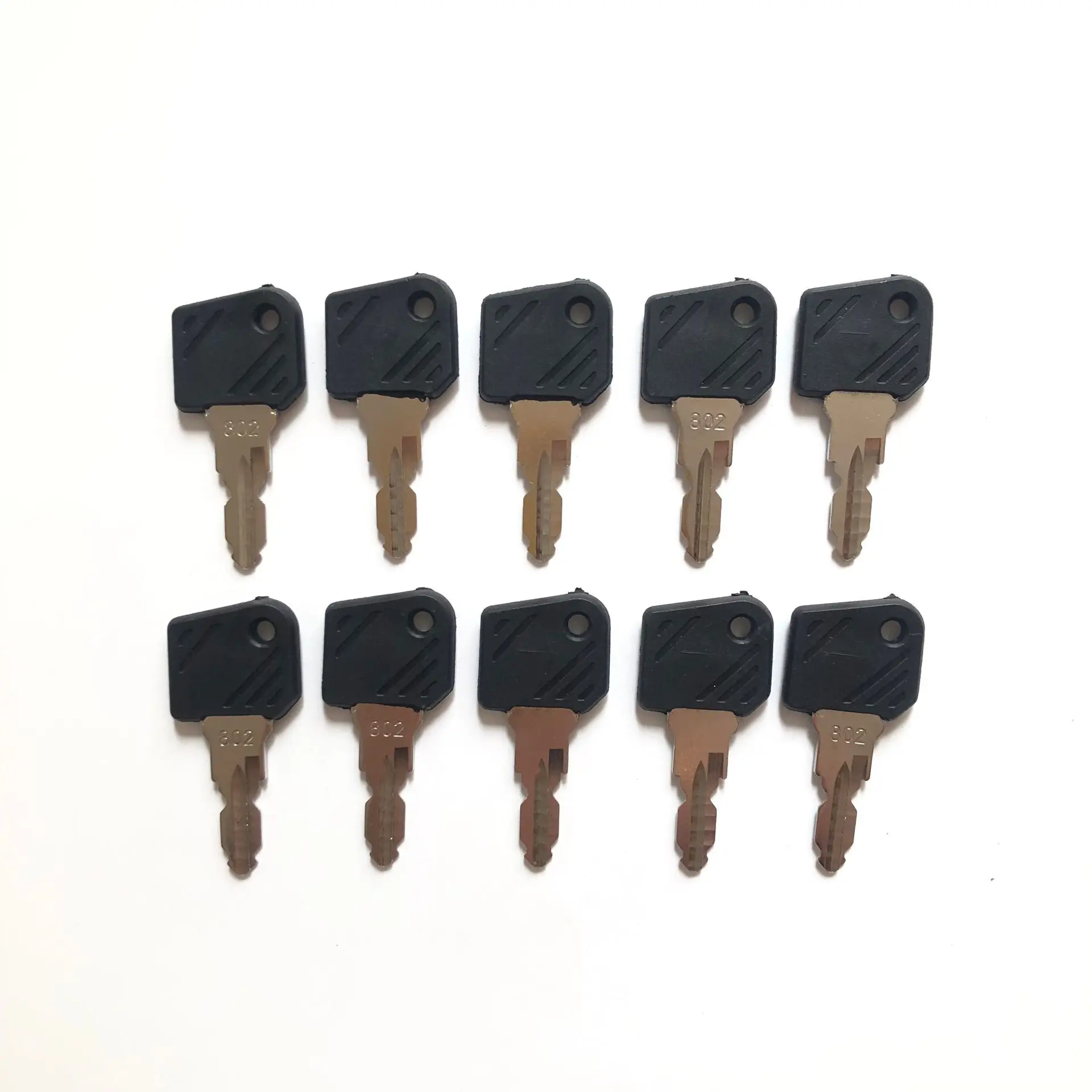 10PCS 802 Ignition Starter Keys Compatible for Linde Forklift Construction Machinery Tractor Sweeper Tractor