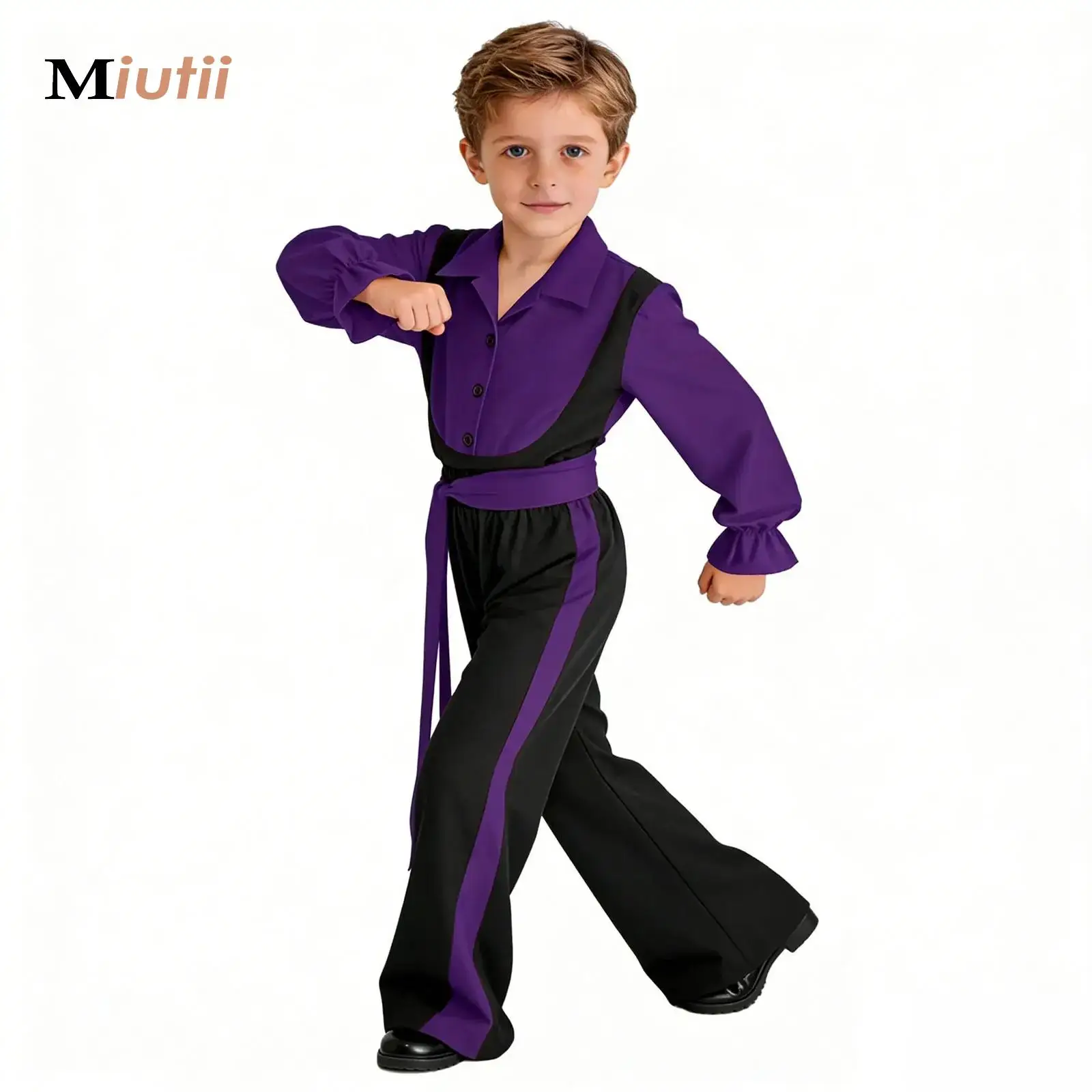 

Elegant Spanish Flamenco Dance Outfit Halloween Bullfighter Costume Boys Ballroom Figure Skating Dance Suit for Kids Girls
