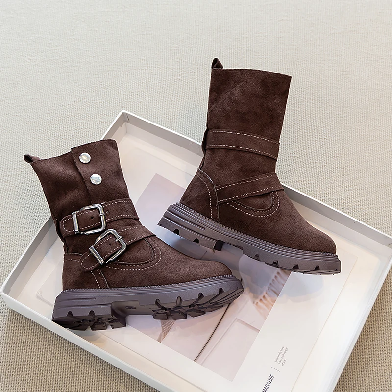 Children's Fashion Boots 3-18 Years Old Embroidered Boys Girls Western Boots Size 26-36 Fall and Winter Tall Kids Boots Shoes