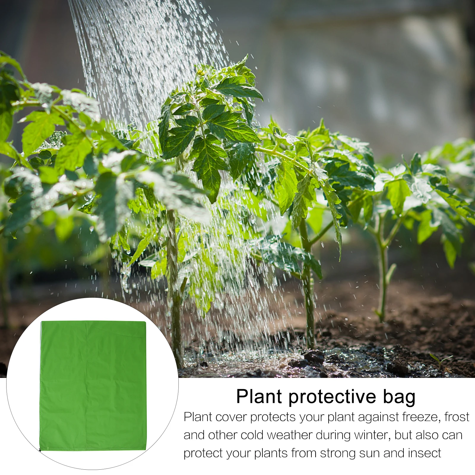 

Plant Protective Cover Winter Frost Protection Breathable Durable Non woven Fabric Insulation Drawstring Reusable Plant Covers