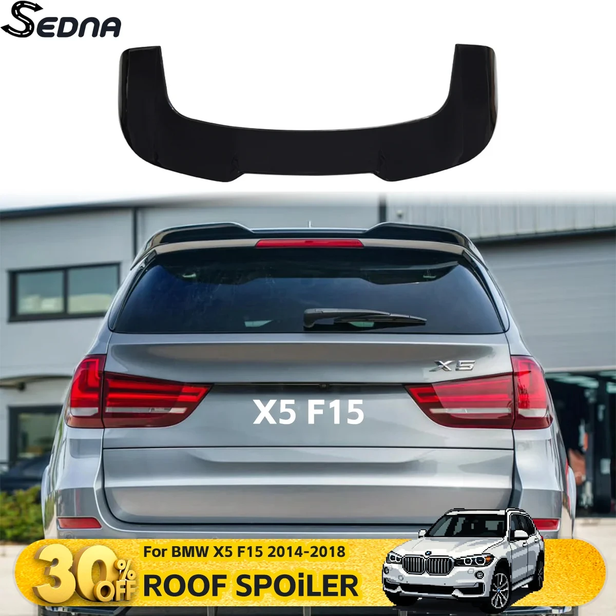 

Roof Spoiler Boot Lip Tail Wing For BMW X5 F15 2014-2018 Aero Aerodynamic spoiler Auto Car Tuning Exterior Parts Accessories