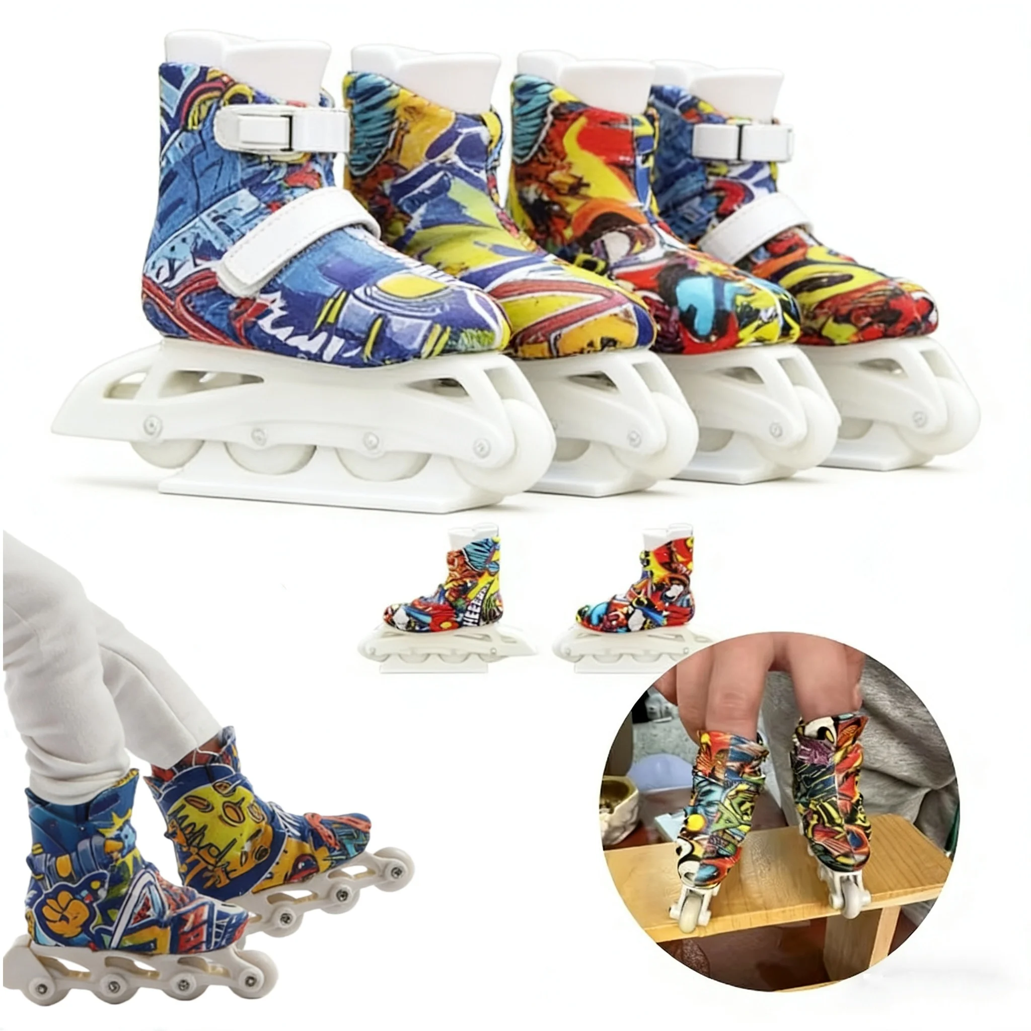 ألعاب أحذية تزلج صغيرة للأطفال، لعبة مضحكة لزراعة قدرة الأطفال اليدوية، هدية عيد ميلاد تفاعلية للحفلات #1