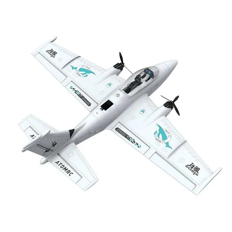 Atomrc modelo de asa fixa fpv c1200 baleia branca motor duplo tempo viagem aeronave vôo controle remoto modelo de brinquedo diy com boa sensação