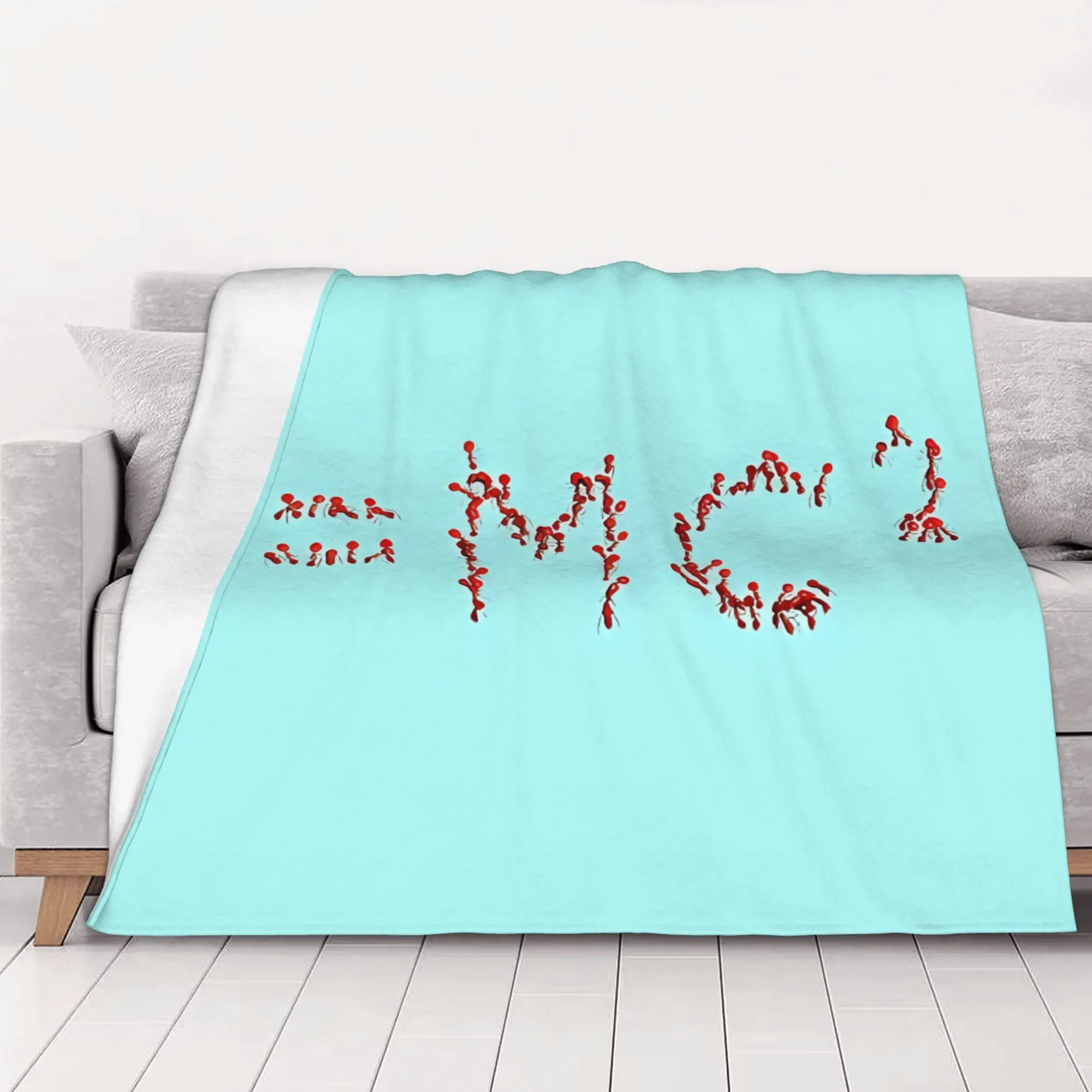 1PC home Cute Room Decor Ants Collective Intelligence Blanket Throw Blanket E=MC2 Novelty Warm Blanket All Season
