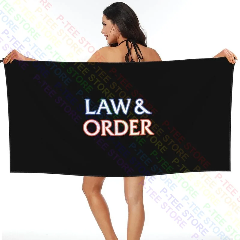 Vintage 2000S Law And Order Tv Show Quick dry Towel Printed Microfiber Beach Blanket