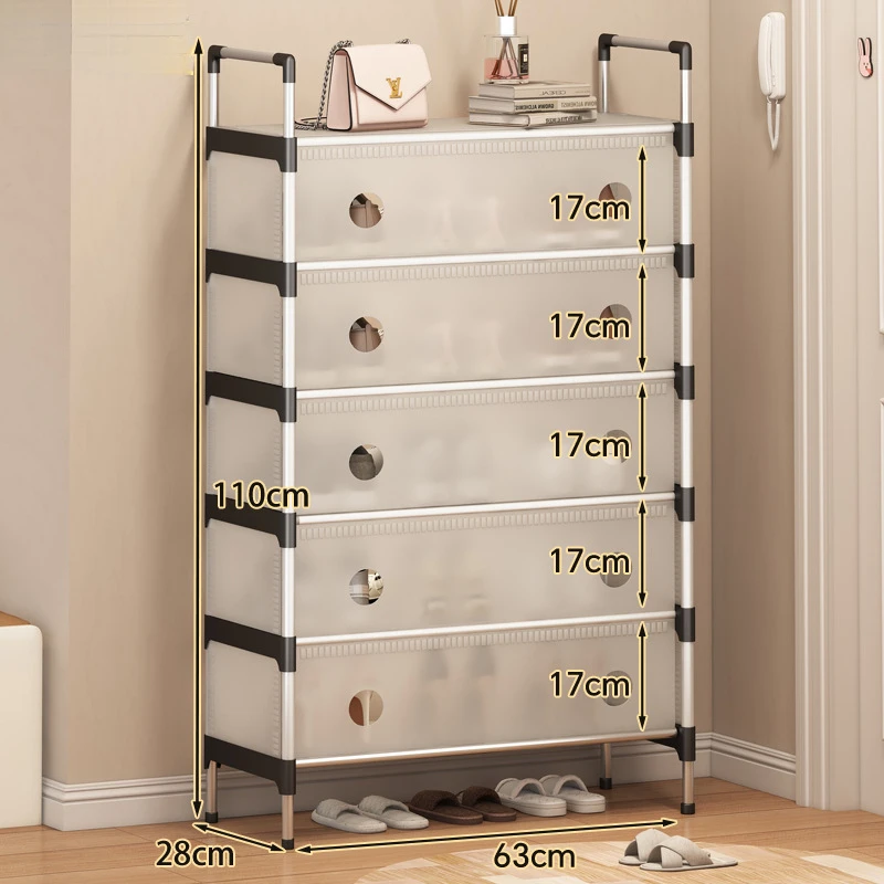 Multi Layer Shoe Rack Dustproof Shoe Organizer Storage Cabinet for Entryway Doorway Dorm Bedroom Home
