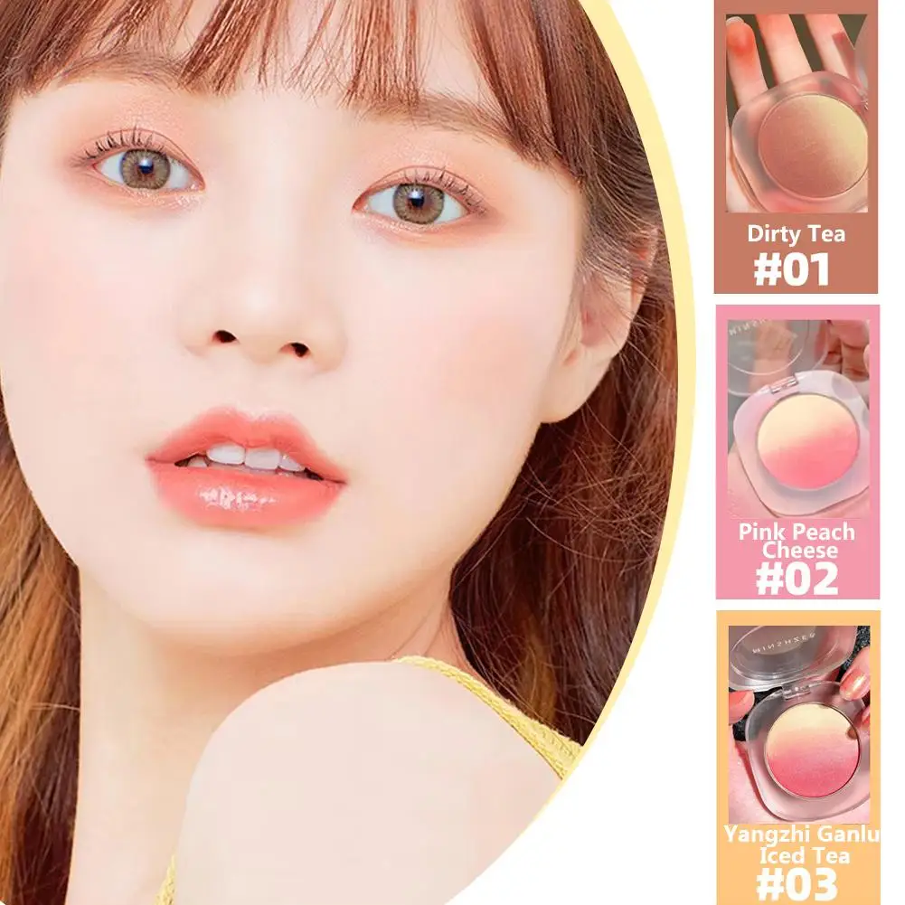 Matte Blush Makeup Palette 3 Colors Face Rouge Cheek Lasting Tint Change Natural Powder Long Blusher Gradual Cosmetic D9p9