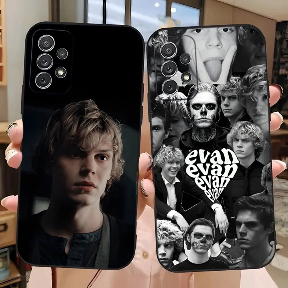 E-Evan Peters Phone Case For Samsung Galaxy A13,A21s,A22,A31,A32,A52,A53,A71,A80,A91 Soft Black Phone Cover