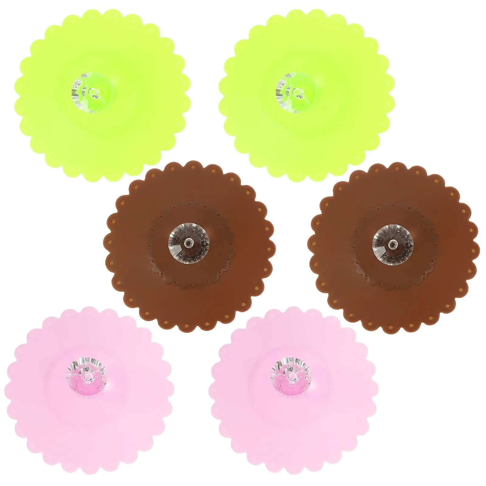 

6 Pcs Silicone Cup Lids High Quality Non Toxic Mug Cover Drink Cups Airtight Leak Proof Seal Home Office Use