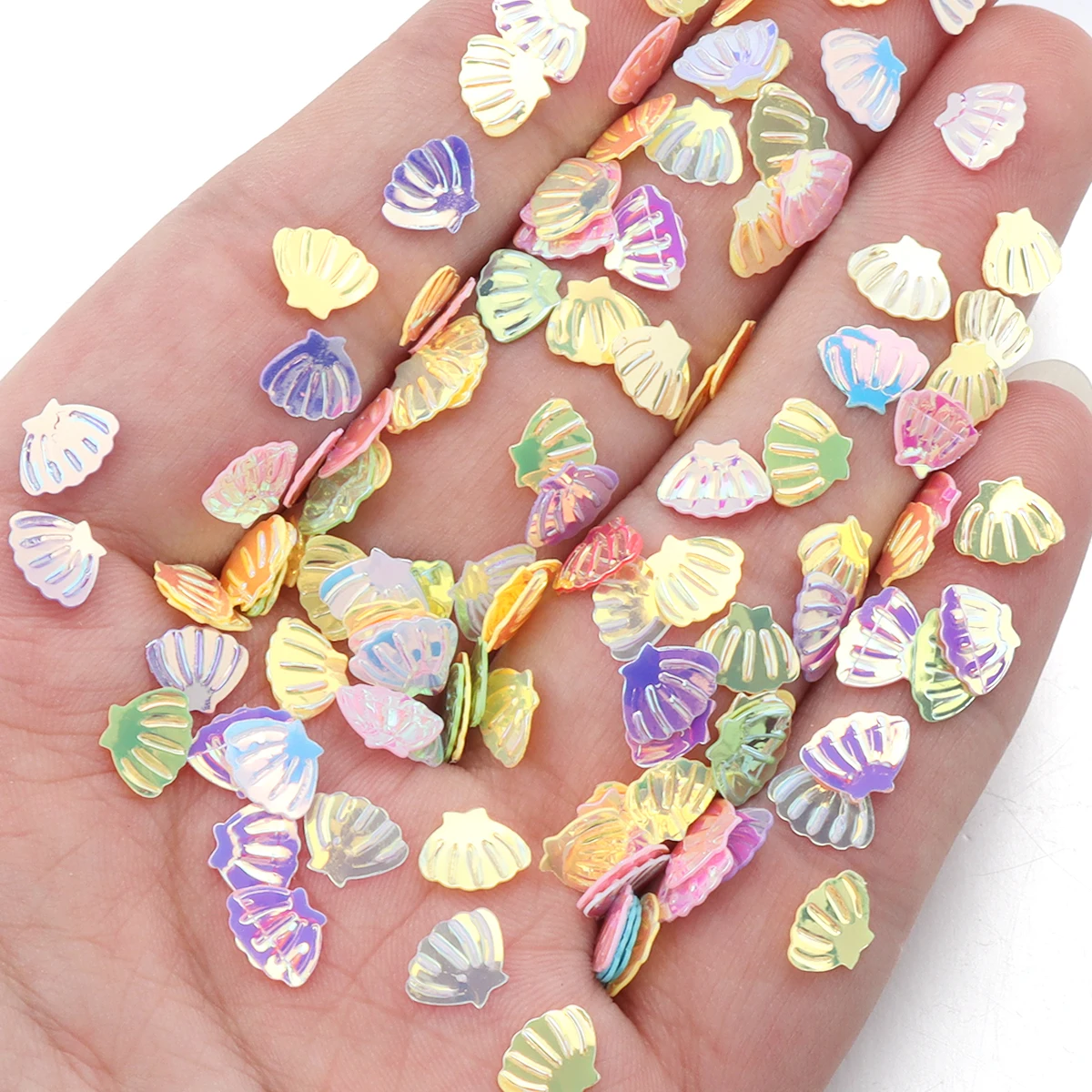 30g/lot PVC Irregular Colorful Mini Shell Glitter Paper Powder Nail Polish Sequins For DIY Nail Art Party Clothes Decoration