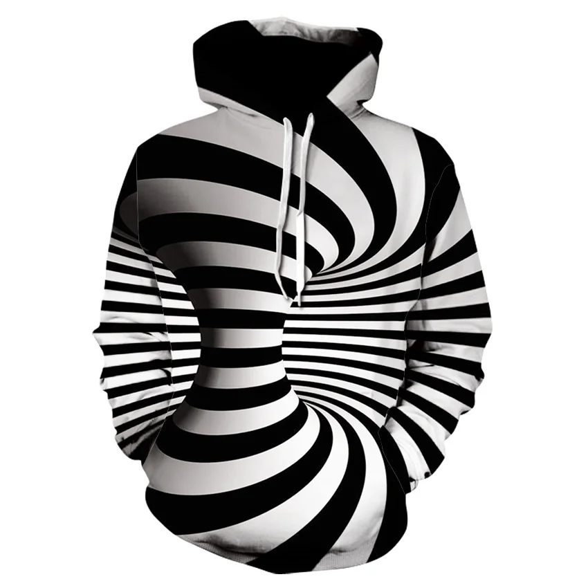 

3d Hoodies Cube Sweatshirts men Geometry Hoodie Print Vortex Hoody Anime Unisex Hip Hop Pullover Fashion Man / woman Streetwear