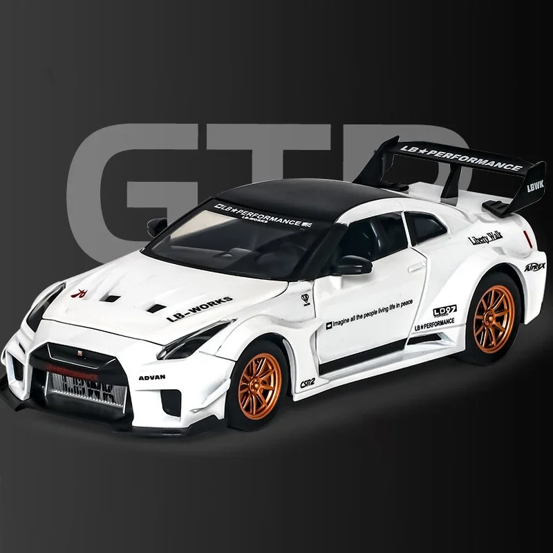 1:24 Nissan GTR CSR2 Skyline Ares diecast e veicoli giocattolo modello di auto giocattolo in metallo alta simulazione Pull Back Collection giocattoli per bambini