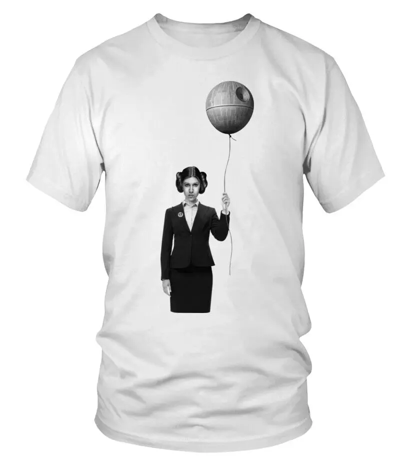 NEW Princess Leia With D3Ath Star Balloon  T-Shirt Vintage Trending S-5XL