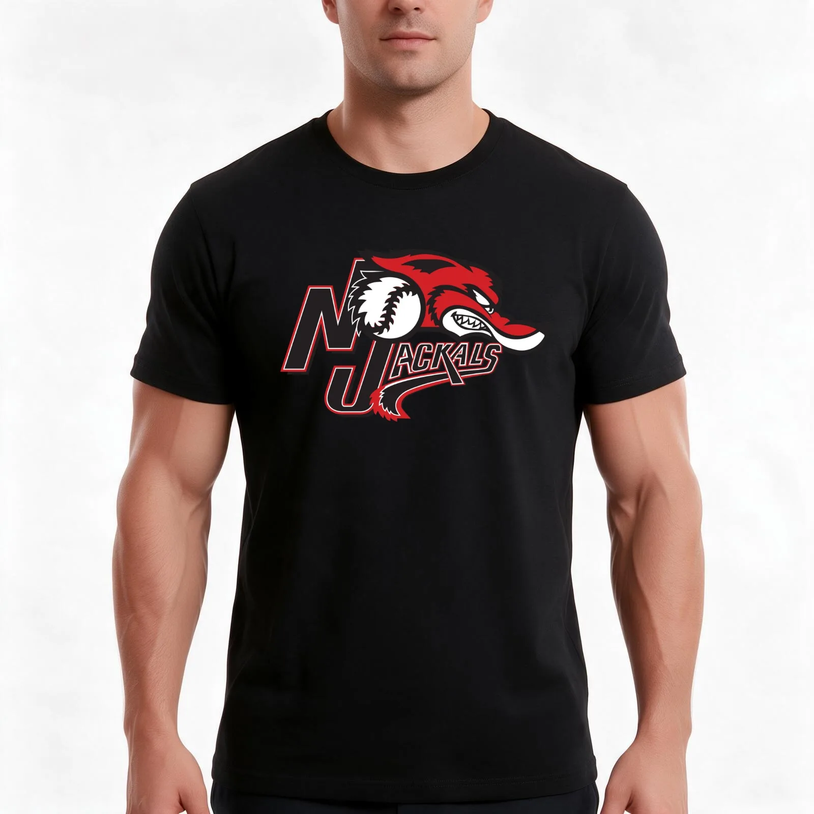 New Jersey Jackals T-Shirt Summer Casual Cotton Tee Oversized Streetwear Tops Vintage Graphic Print Loose Fit Short Sleeve