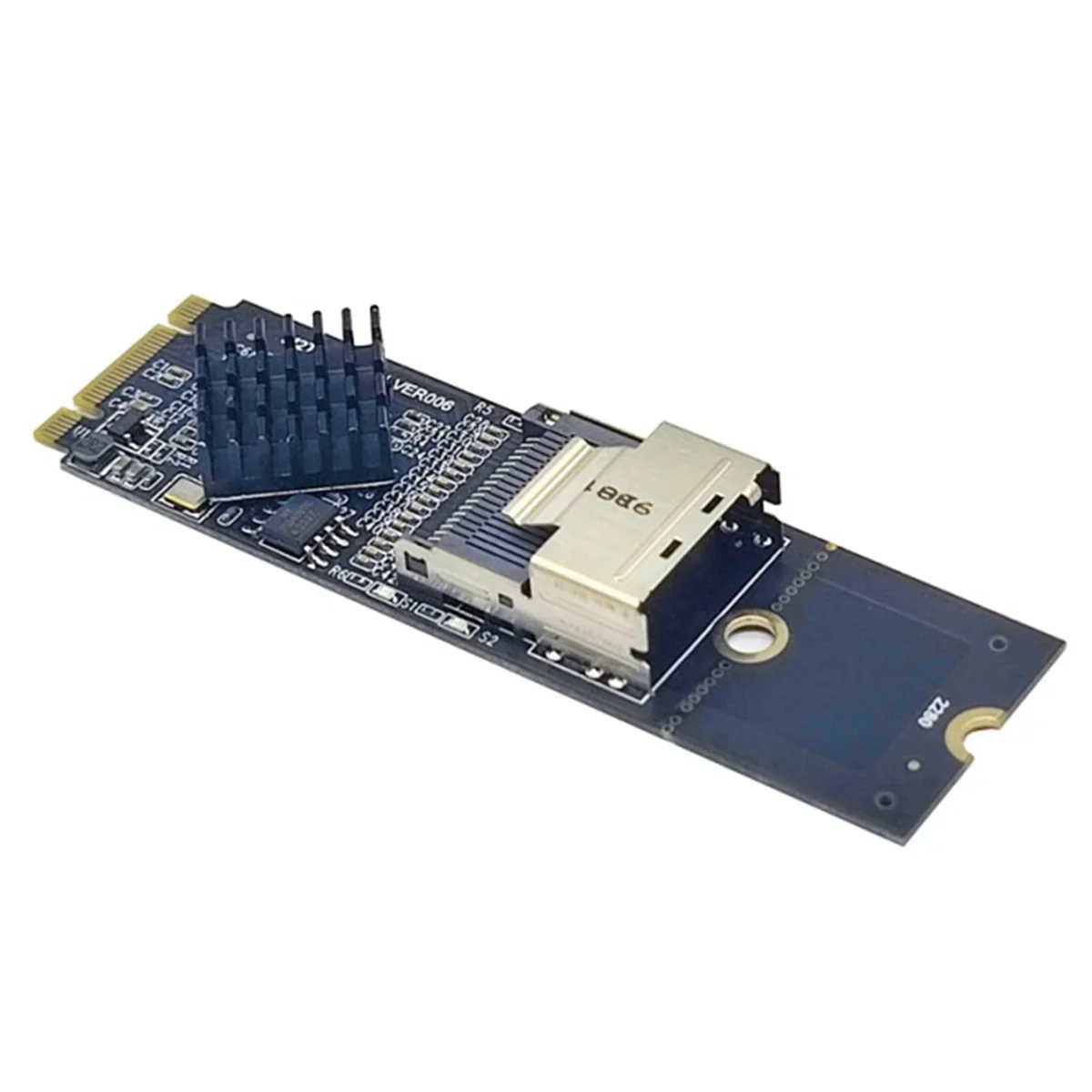 B74A 2X M.2 NVME to Mini SAS SFF-8087 Expansion Card Support 4 Port SATA3.0 6Gbps HDD SSD SATA Controller SFF8087 to M2 NVME