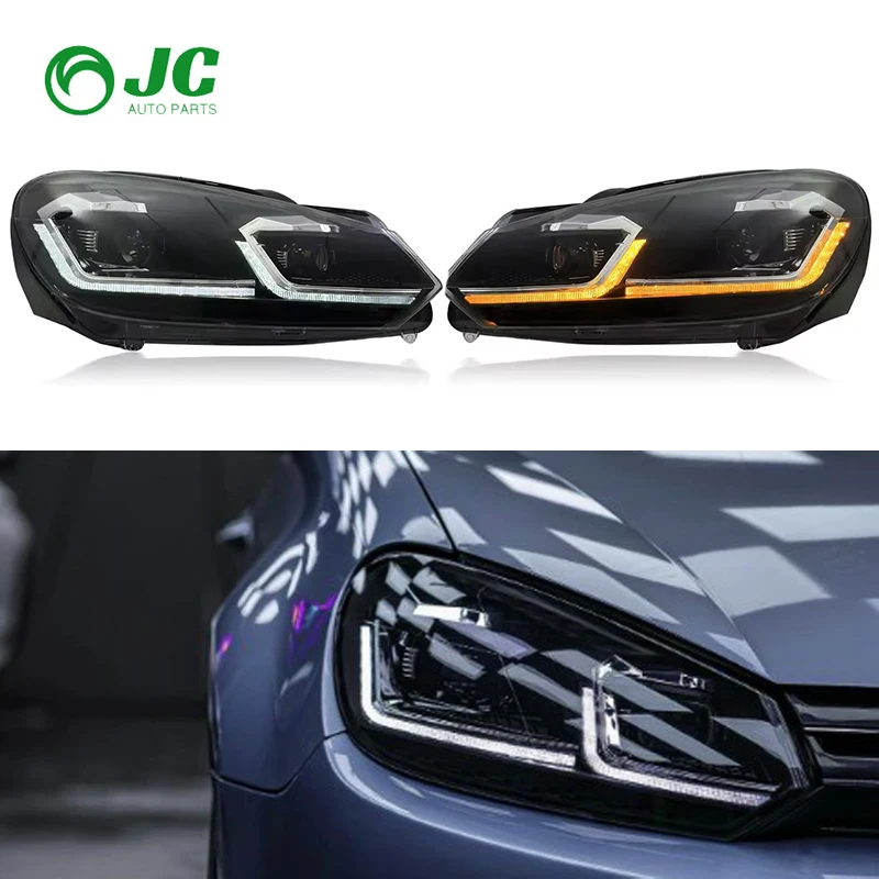 

For VW Golf 6 MK6 LED Headlights Assembly 2009-2012 - Upgrade Modified Headlamp, Bright LED Lights, Direct Fit Replacement
