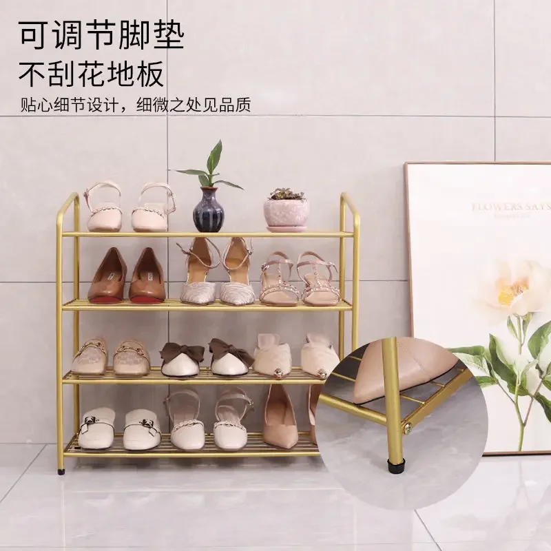 

wrounght iron art Shoes Rack Home Door Shoe Rack Simple Indoor Good-looking Home Storage Shoe Cabinet Living Room Furniture