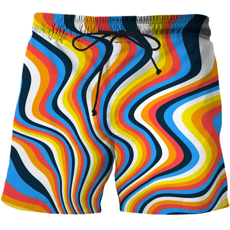 Rotation Vertigo Graphics 3d Print Summer Men's Shorts Quick Dry Swimming Shorts Oversized Casual Beach Pants Gym Shorts Apparel