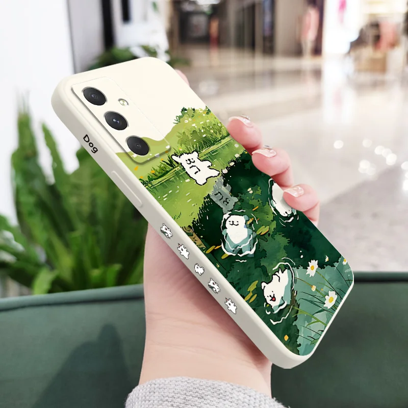 Country Puppy Phone Case For Samsung Galaxy A37 A57 Liquid Silicone Cover