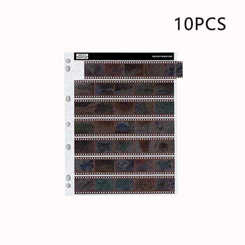 10PCS 135/120 Negatives Film Storage Pages Acid-free Bags Black&White Color Film Slide Preservers Pages Acid-free Film Bags