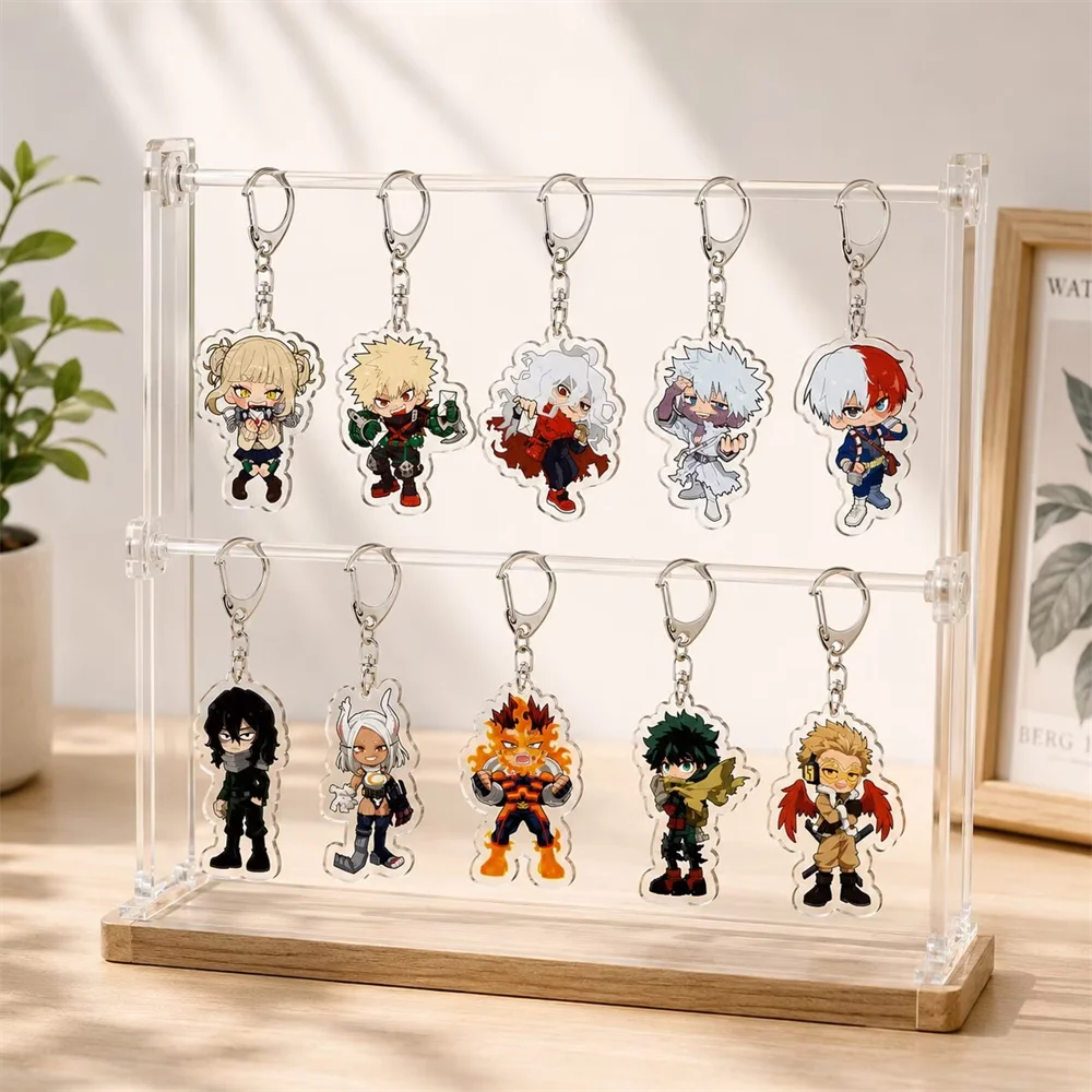 Anime My Hero Academia 6cm Acryl-Schlüsselanhänger Rucksack-Dekorationen Zubehör Deko-Geschenk Exquisites Produkt Schlüsselanhänger