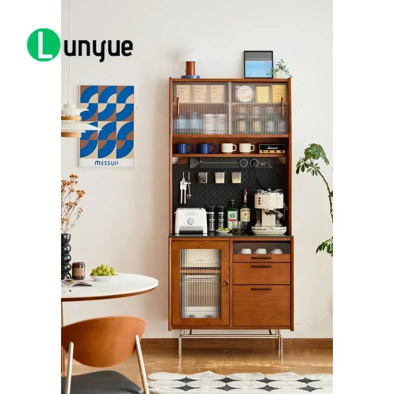 Nordic Style Solid Wood Sideboard Buffet Cabinet Modern Design Kitchen Storage Furniture Manufacturer Wholesale Home Dining