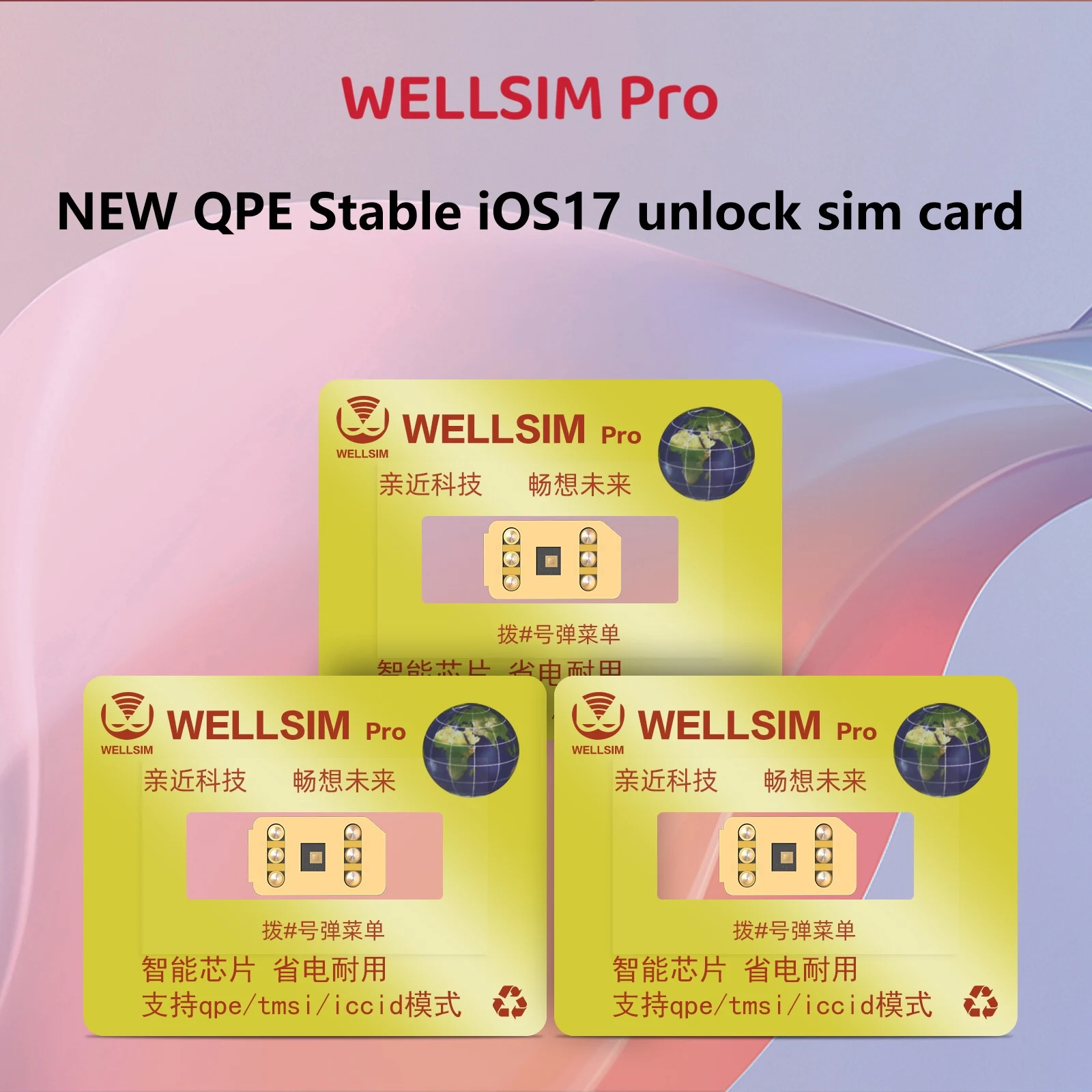 Latest Version Wellsim Pro Single Side Adhesive Universal Card Sticker For Iphone 6 To Iphone 15 Pro Max Stable Unlock Sticker