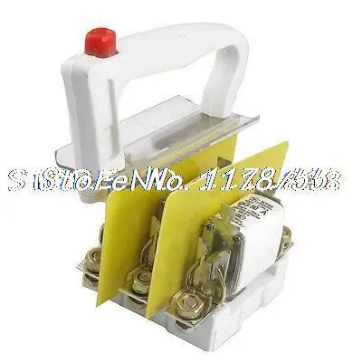 500V/120KA 660V/50KA NT00 gG 50 Amp White Puller Triple Ceramic Fuse Link w Base