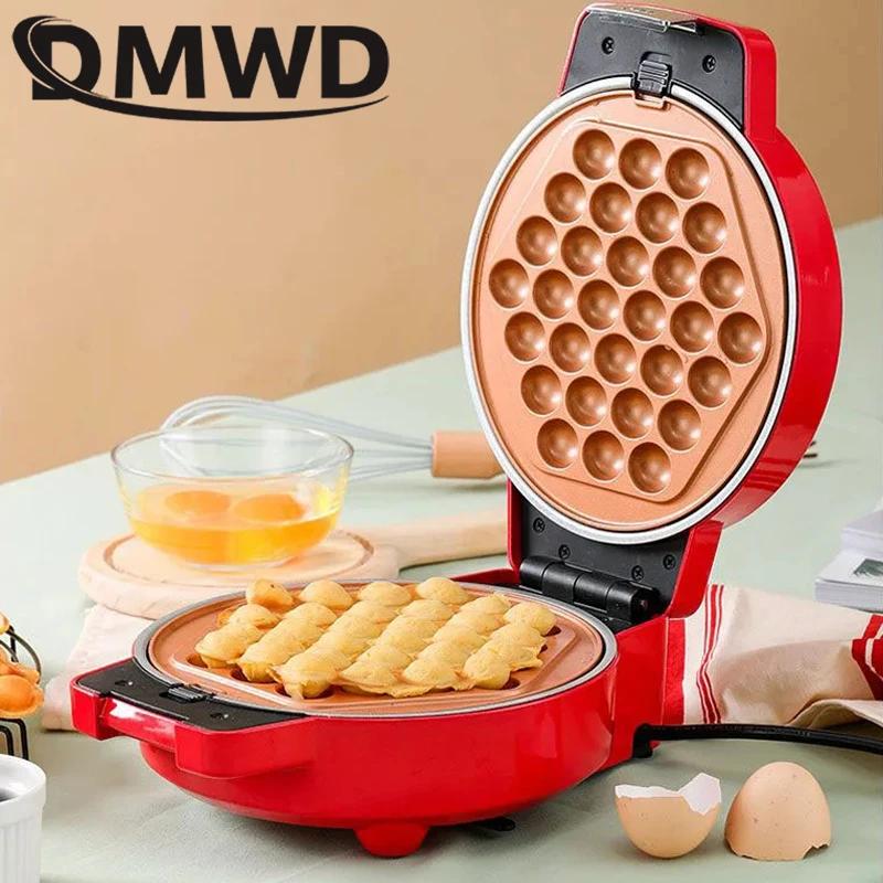 DMWD Multifunction Breakfast Waffle Maker Electric Doughnut Ice Cream Cone Grill Cake Oven Pan Eggette Machine 9 Plates Optional