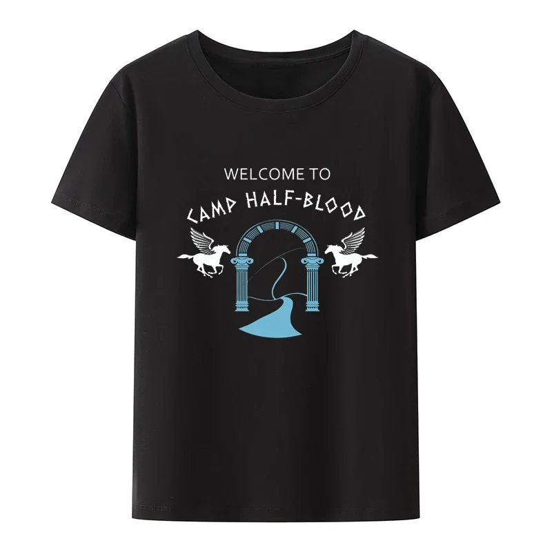 Camp Half-Blood T-Shirt Casual Graphic Printed Top Tee Pattern Clothing Short Sleeve White Pair Anime Clothes Giapponese Unisex