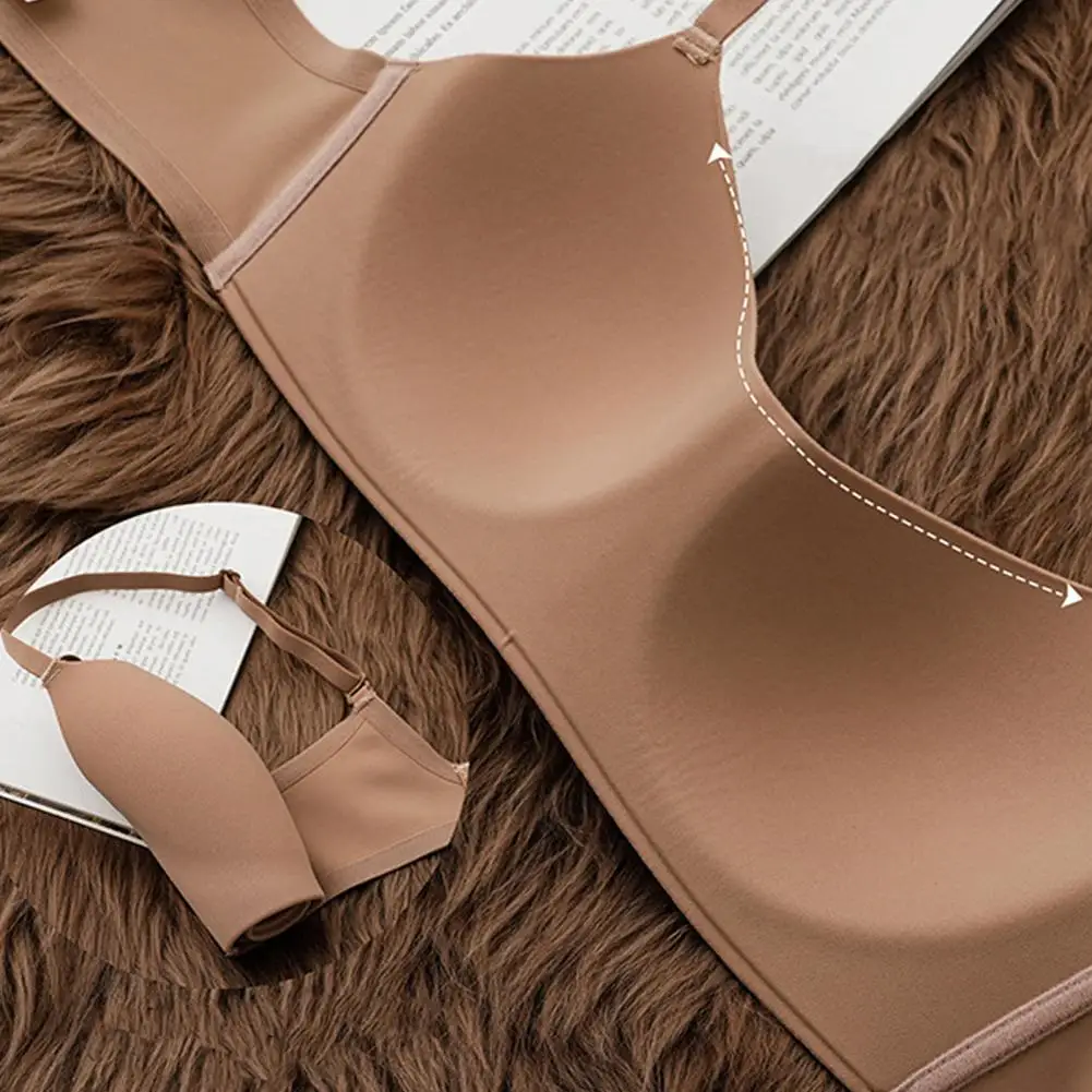 

Women Bra Seamless Padded Back Closure Solid Color Soft Elastic Wireless Push Up Adjustable Shoudler Strap Sports Yoga Sport Bra