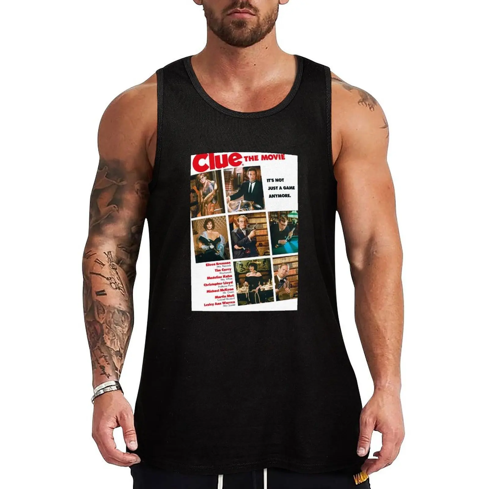 Clue Movie 1985 Tank Top à imprimé abstrait, débardeur décontracté à motifs graphiques sans manches