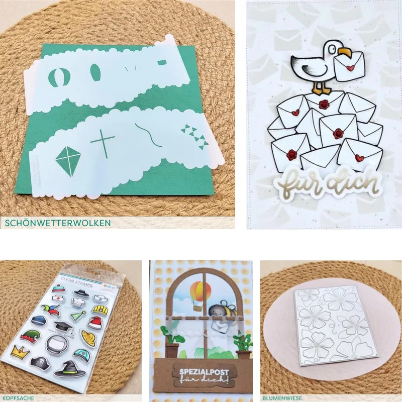 Letters Pen Pals Stanzformen & Stempel & Schablonen Scrapbook Tagebuch Dekoration Schablone Prägevorlage DIY Grußkarte handgefertigt